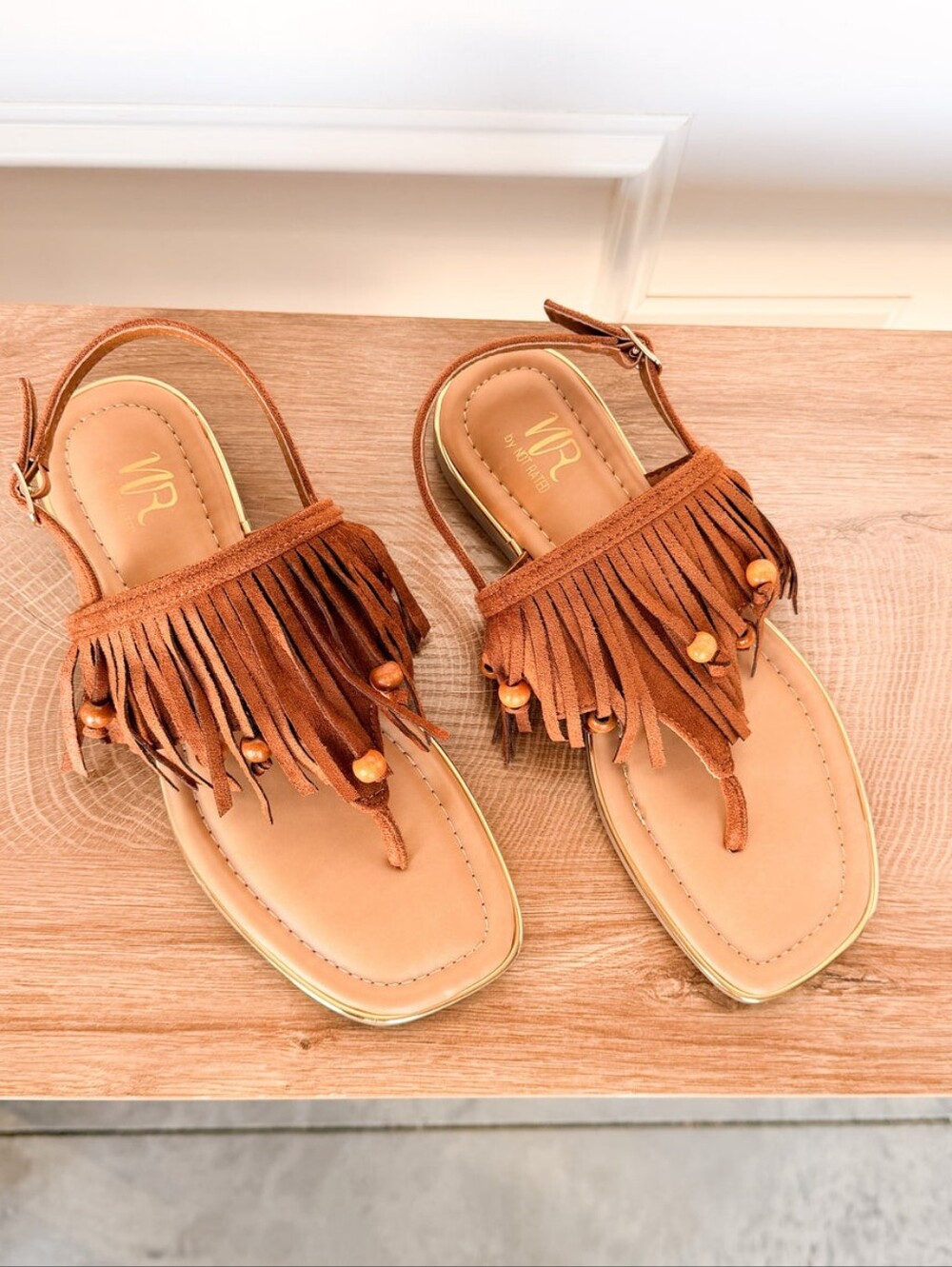 BNWT Women’s Fringe Slide Sandal in Brown